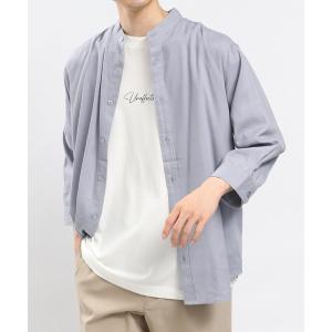 「GLOBAL WORK Smile Seed Store」 7分袖シャツ SMALL ブルー系その他 メンズ
