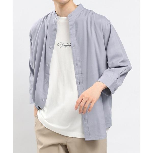 「GLOBAL WORK Smile Seed Store」 7分袖シャツ SMALL ブルー系その...