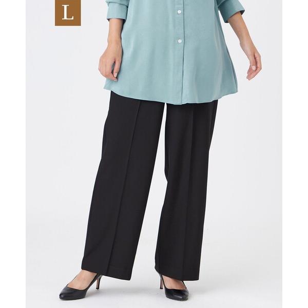 パンツ 「L」「マシンウォッシャブル」ブラッシュドストレートパンツ レディース