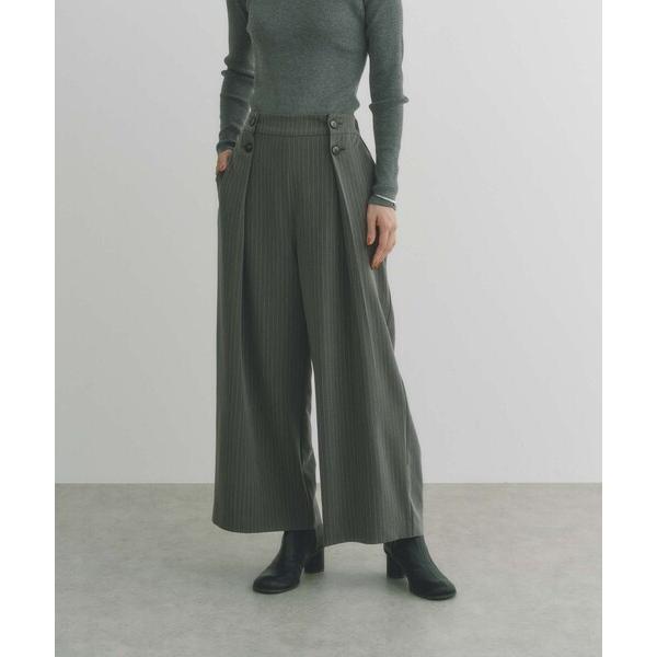 パンツ 「BAILA12月号掲載」「体型カバー」フロントボタンパンツ レディース