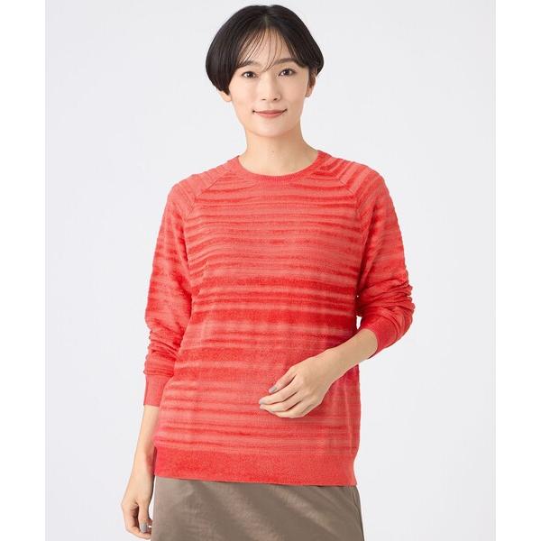 ニット セーター 「カタログ掲載」「ウォッシャブル」モールボーダーニットプルオーバー レディース