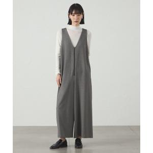 サロペット オーバーオール 「着回し抜群」フロントジップフォルムオールインワン レディース