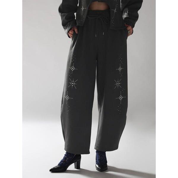 パンツ STUD DESIGN SWEATPANTS レディース