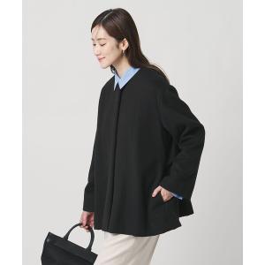 コート アウター バック フレア ショート コート レディース