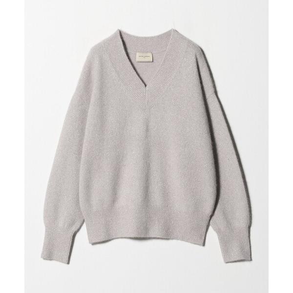 ニット セーター フォックス ウール ラメ Vネック ニット レディース