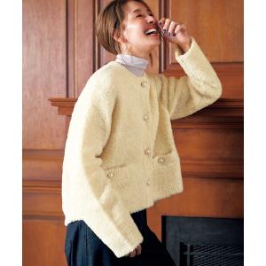 カーディガン 「STORY×UNFILO」シャギーニット カーディガン レディース