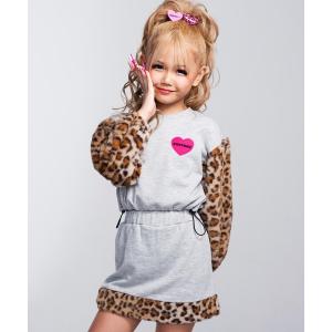 トレーナー  KOGYARU×ANAP アニマルファー 切替スウェット × スカート セット キッズ 子供服 女の子