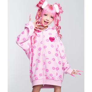 パーカー  KOGYARU×ANAP 2パターン柄 ビックパーカー「親子お揃い」「キッズお揃い」 キッズ 子供服 女の子
