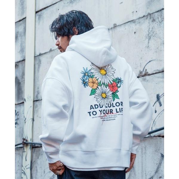 パーカー 「Bz」「Leyline」Vivid flowers print parka メンズ レデ...