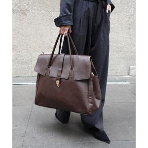 ボストンバッグ フラップPUラージボストン レディース