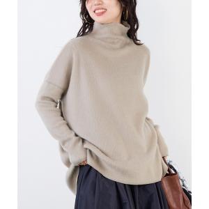 tシャツ シャギールーズタートルネックプルオーバー レディース