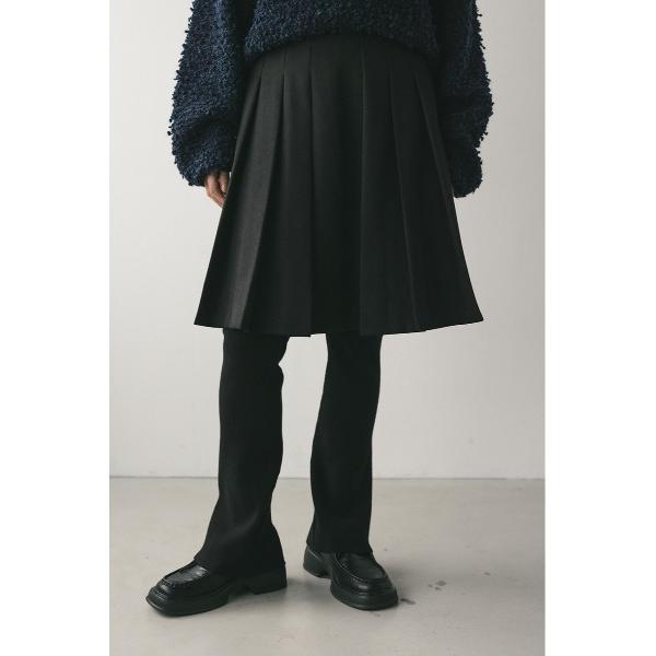 スカート ニーレングスタックフレアスカート