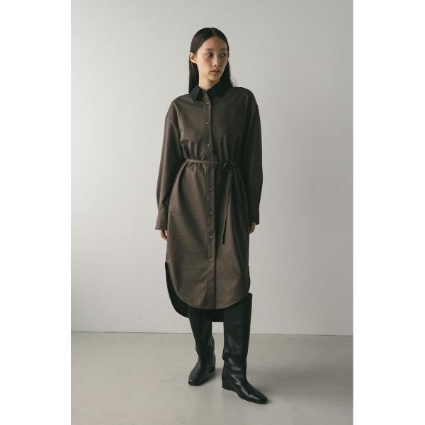 シャツワンピース ミディシャツワンピース