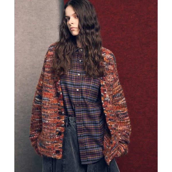 カーディガン 「UNISEX」Italian Imported Yarn Prime-Over V-...