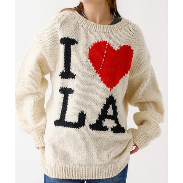 ニット セーター 「THRIFTY LOOK/スリフティールック」ハンドニット / ”I LOVE ...