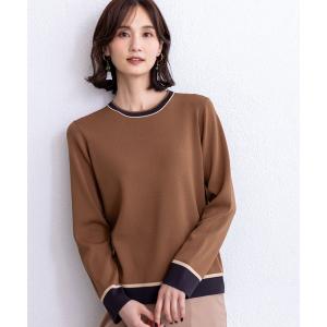 ニット セーター 配色ニットプルオーバー「洗える・毛玉ができにくい」 レディース