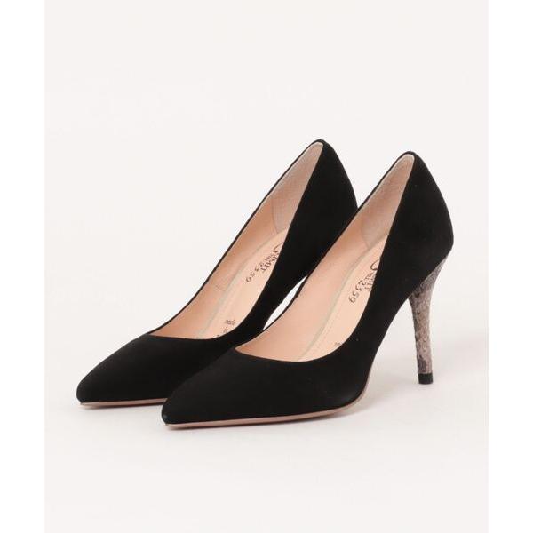 パンプス Limit till 2359 リミットティル2359 シルキースエードパイソンピンヒール...