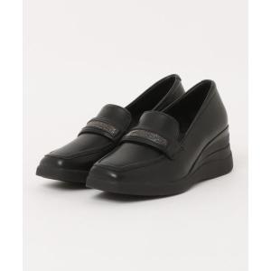 ローファー 「bussola」ウェッジヒール撥水モカシンシューズ(95409U) レディース