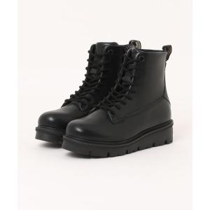 ブーツ 「bussola」撥水厚底レースアップショートブーツ(95503U) レディース