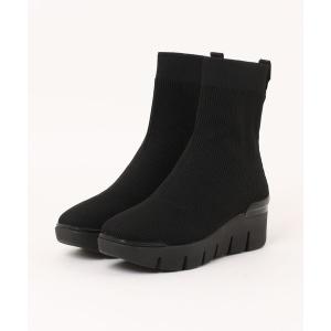 ブーツ 「bussola」アイスグリップソールニットショートブーツ(95505U) レディース