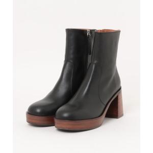 ブーツ 「ANGEL ALARCON」プラットフォームショートブーツ(D3006D) レディース