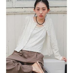 カーディガン レースアイレットアンサンブル レディース