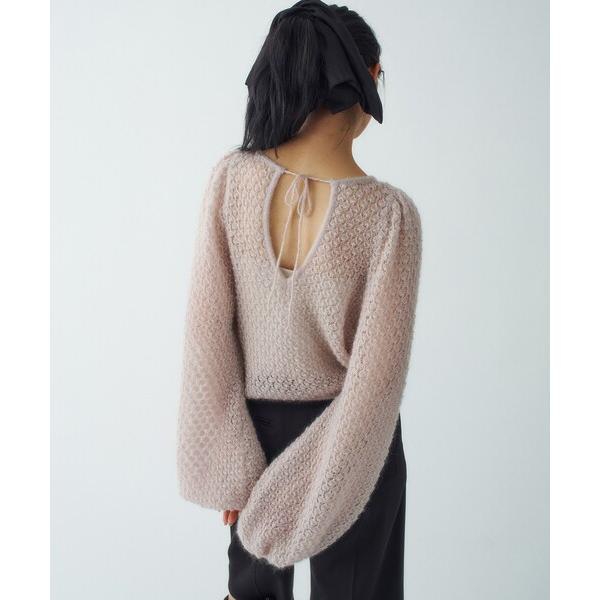 ニット セーター 2way sheer mohair pullover レディース