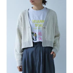カーディガン ウールコットン針抜きshortカーディガン レディース