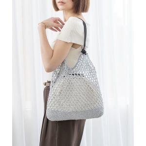 トートバッグ メタリックコードメッシュトートバッグ「詳細動画あり」 レディース
