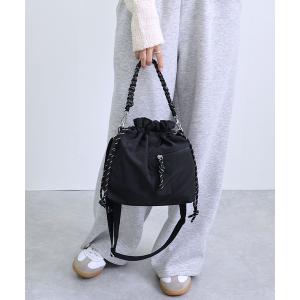 ショルダーバッグ バッグ パラコードハンドル2way巾着バッグ レディース