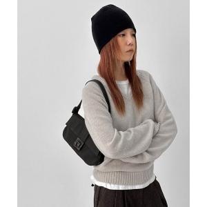 ニット セーター 「MADE」 ステンヌルーズフィットVネックウール混ニット レディース