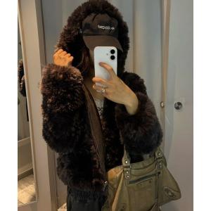 コート アウター 「MADE」 モニチェルフードファージャケット レディース