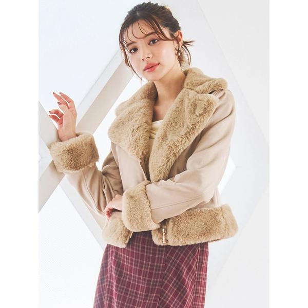 レザージャケット ライダース スエードファーライダースジャケット レディース