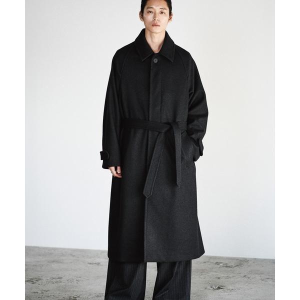 ステンカラーコート コート WOOLY HERRINGBONE BALMACAAN COAT メンズ