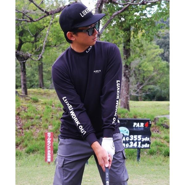 tシャツ (RM)「LUXE/R GOLF」ストレッチ スムース モックネック プルオーバー メンズ