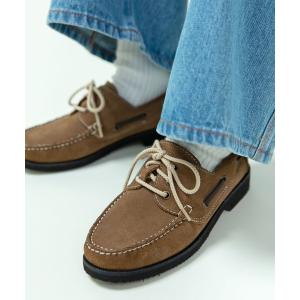 デッキシューズ モカシン スウェード/オイルレザー デッキシューズ レディース