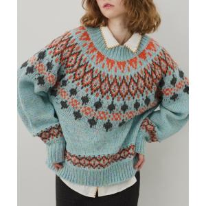ニット セーター ノルディックニットプルオーバー レディース