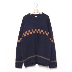 「WHO'S WHO gallery」 長袖ニット FREE ネイビー メンズ