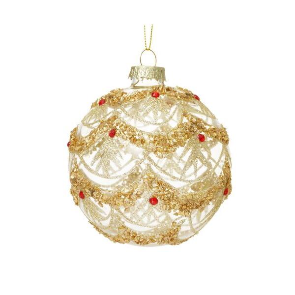 インテリア ガラスオーナメント クラッシュビーズ ゴールド