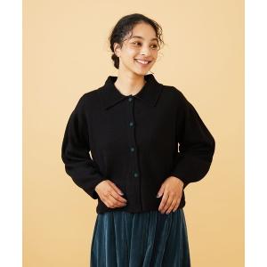 カーディガン A/W天竺ニットカーディガン レディース