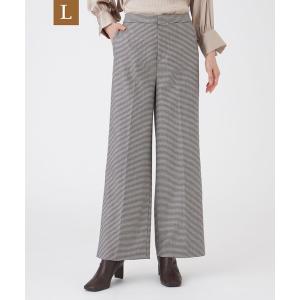 パンツ 「L」ハウンドトゥースストレッチパンツ レディース