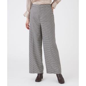 パンツ ハウンドトゥースストレッチパンツ レディース