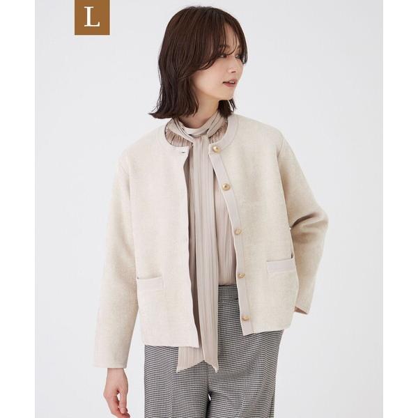 カーディガン 「L」「ウォッシャブル」モールヤーン×TEXBRIDアウター レディース