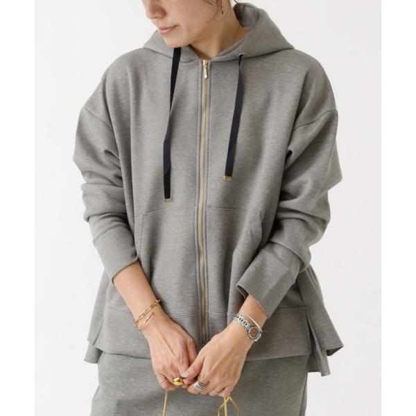 パーカー 「セットアップ対応」ダブルエアーフリルジップパーカー レディース