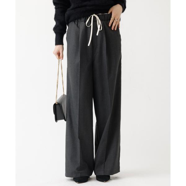 パンツ スマートラメストライプレイヤードパンツ レディース