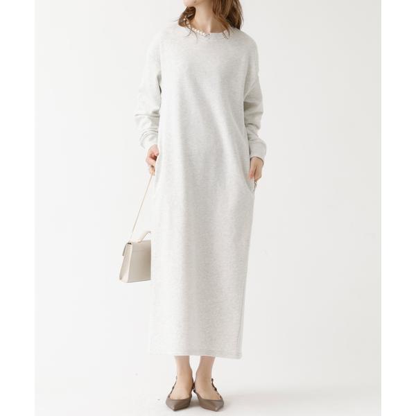 ワンピース パール付きスウェットワンピース