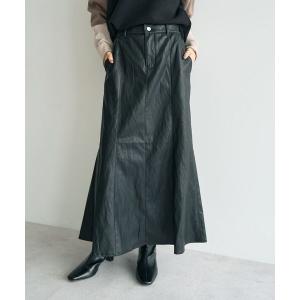 スカート レザーライクマーメイドスカート