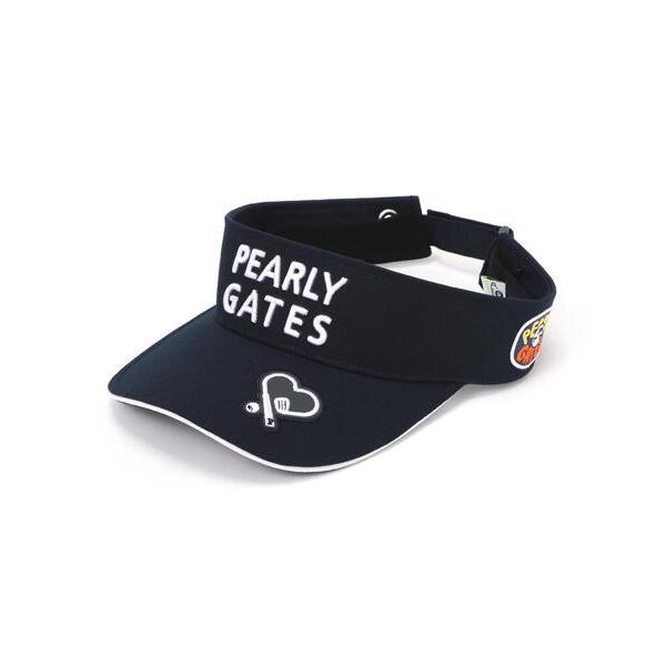 サンバイザー uvカット 紫外線カット レディース 「PEARLY GATES」2段ロゴリサイクルツ...