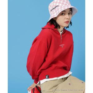ニット セーター 「Jack Bunny!!」「ドラえもん」ダブルジャガードハーフジップニットプルオーバー レディース