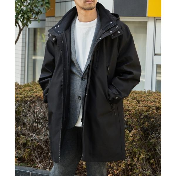 マウンテンパーカー ウインドブレーカー 「撥水」sorona(R) 3WAYロングコート メンズ